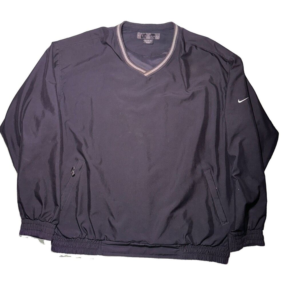 Vintage Nike Golf V-Neck Pullover Jacket Navy Blue 2XL Retro Streetwear Gorpcore